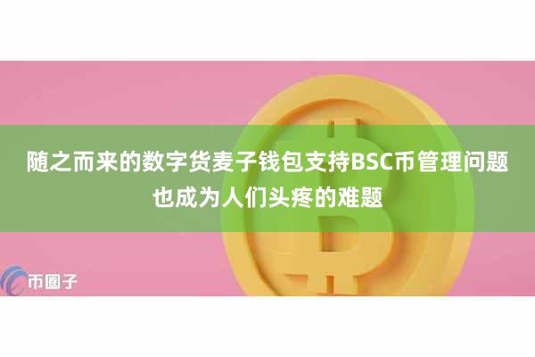 随之而来的数字货麦子钱包支持BSC币管理问题也成为人们头疼的难题