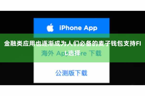 金融类应用也逐渐成为人们必备的麦子钱包支持FIL选择