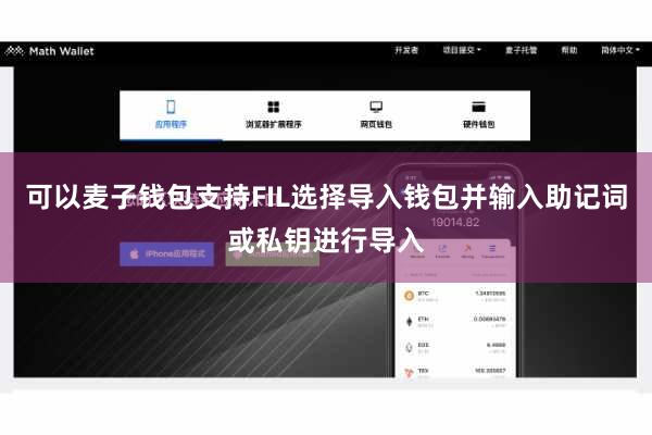 可以麦子钱包支持FIL选择导入钱包并输入助记词或私钥进行导入