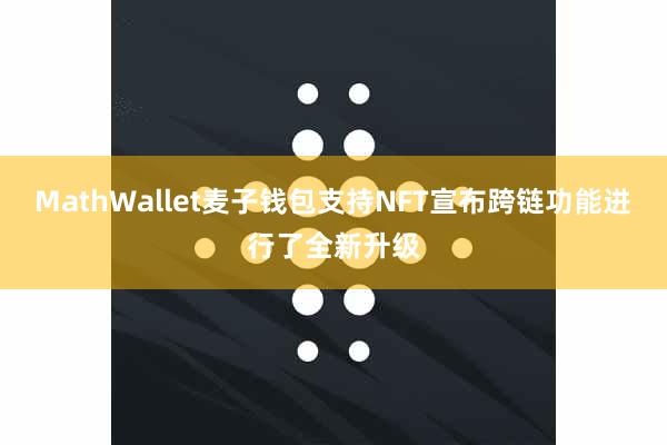 MathWallet麦子钱包支持NFT宣布跨链功能进行了全新升级