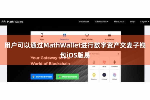 用户可以通过MathWallet进行数字资产交麦子钱包iOS版易